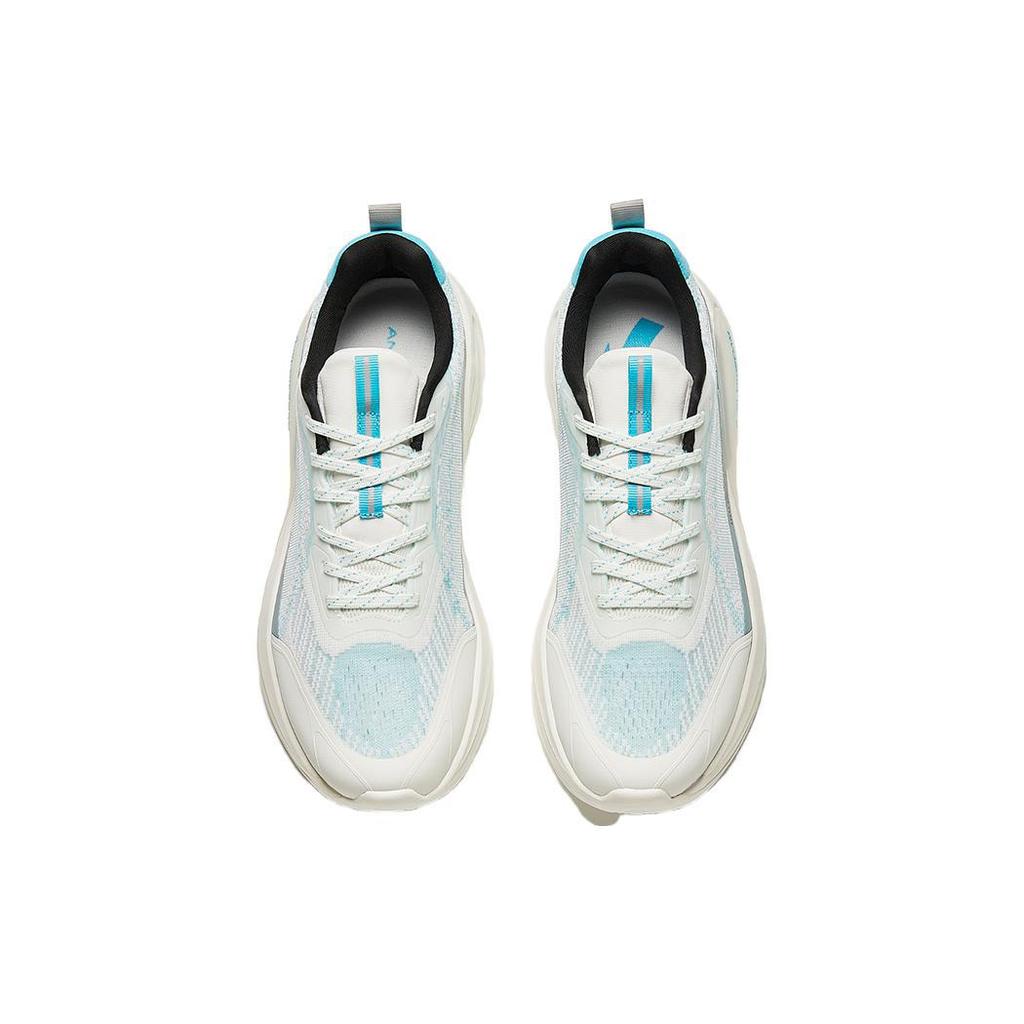 New Anta Lingyun 4 Lightweight Wear resistant And Non slip Low Top Running Shoes Men's White Cyan 912415532-3