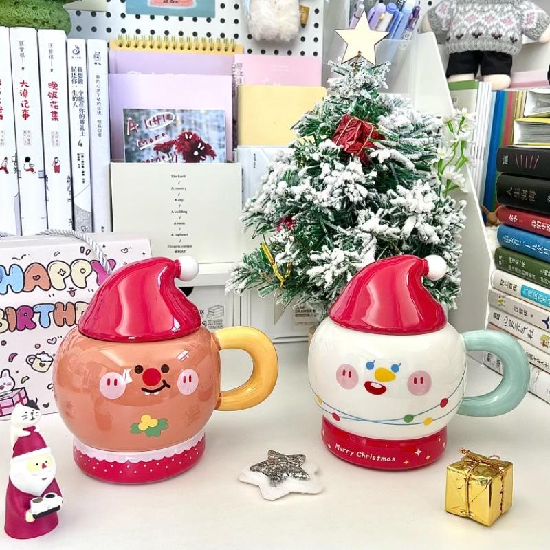 Christmas Little Snowman Mug Cute Practical Ceramic Mug for Girlfriends Birthday Gift Souvenir Gift for Girls