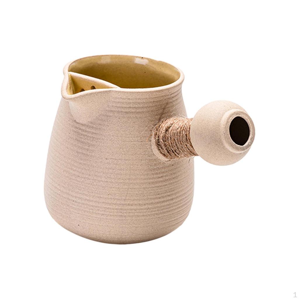 Ceramic Teapot for Boiling Water Porcelain Tea Pot with Side Handle House Restaurant