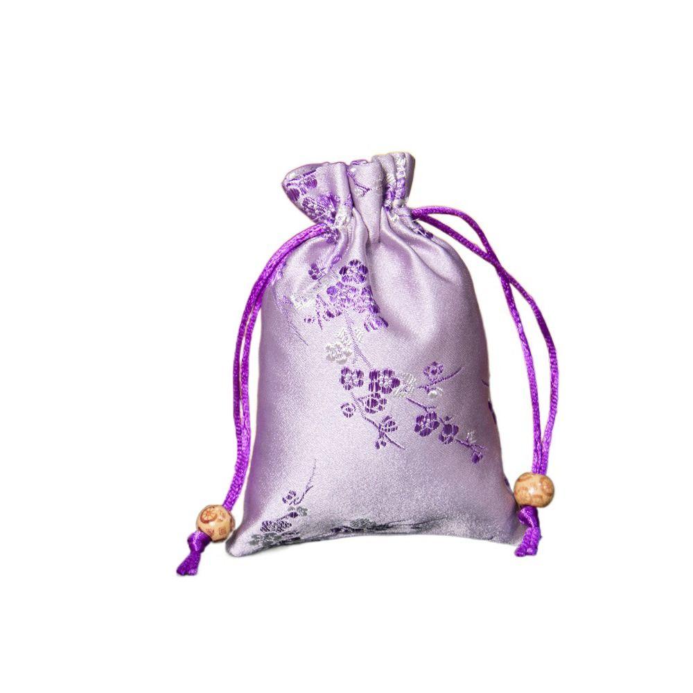Embroidered Storage Bag Satin Jewelry Packaging Bag Retro Women Sachet  Party