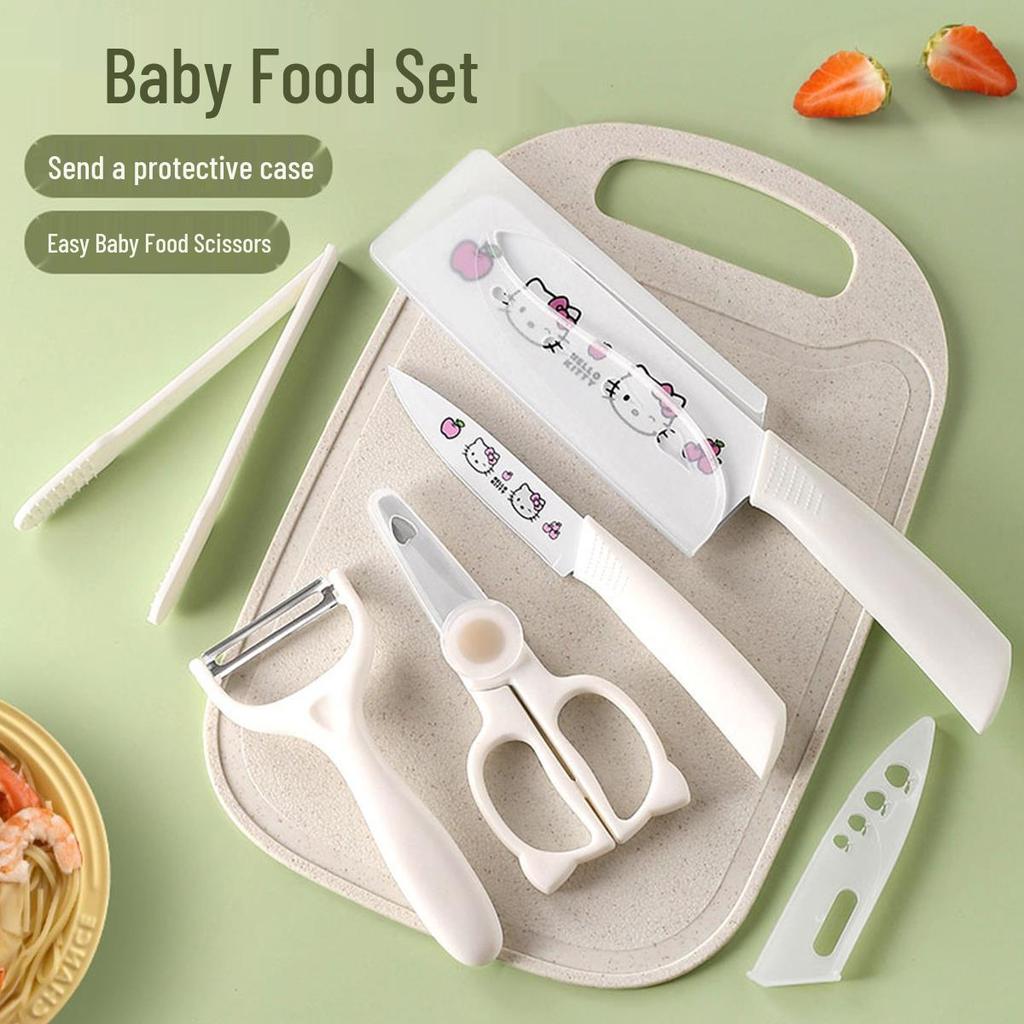 Child-Safe Kindergarten Plastic Cutting Board & Knife Set for Early Education