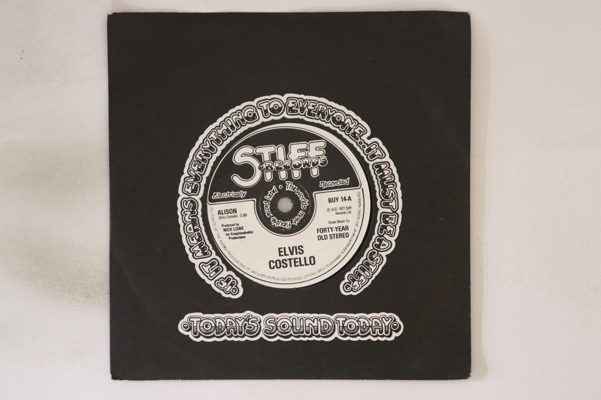 

7inch Record ELVIS COSTELLO - Alison BUY14 Stiff Records 1977 UK Rock Used