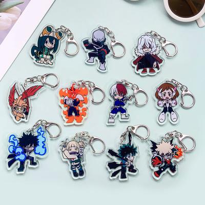 Anime postavy My Hero Academia Akrylová Kawaii klíčenka Doplňky Trendy přívěsky na tašku Přívěsek Kroužek na klíče Dárky pro přátele