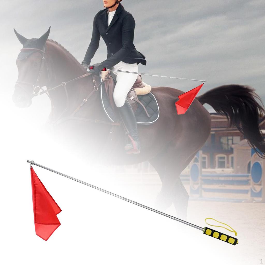 Bandiera per l'addestramento del cavallo Attrezzatura equestre Asta bandiera retrattile per eventi