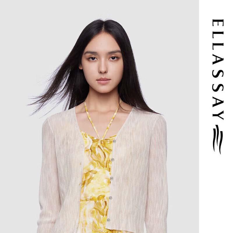 ELLASSAY Women's V-Neck Knit Cardigan