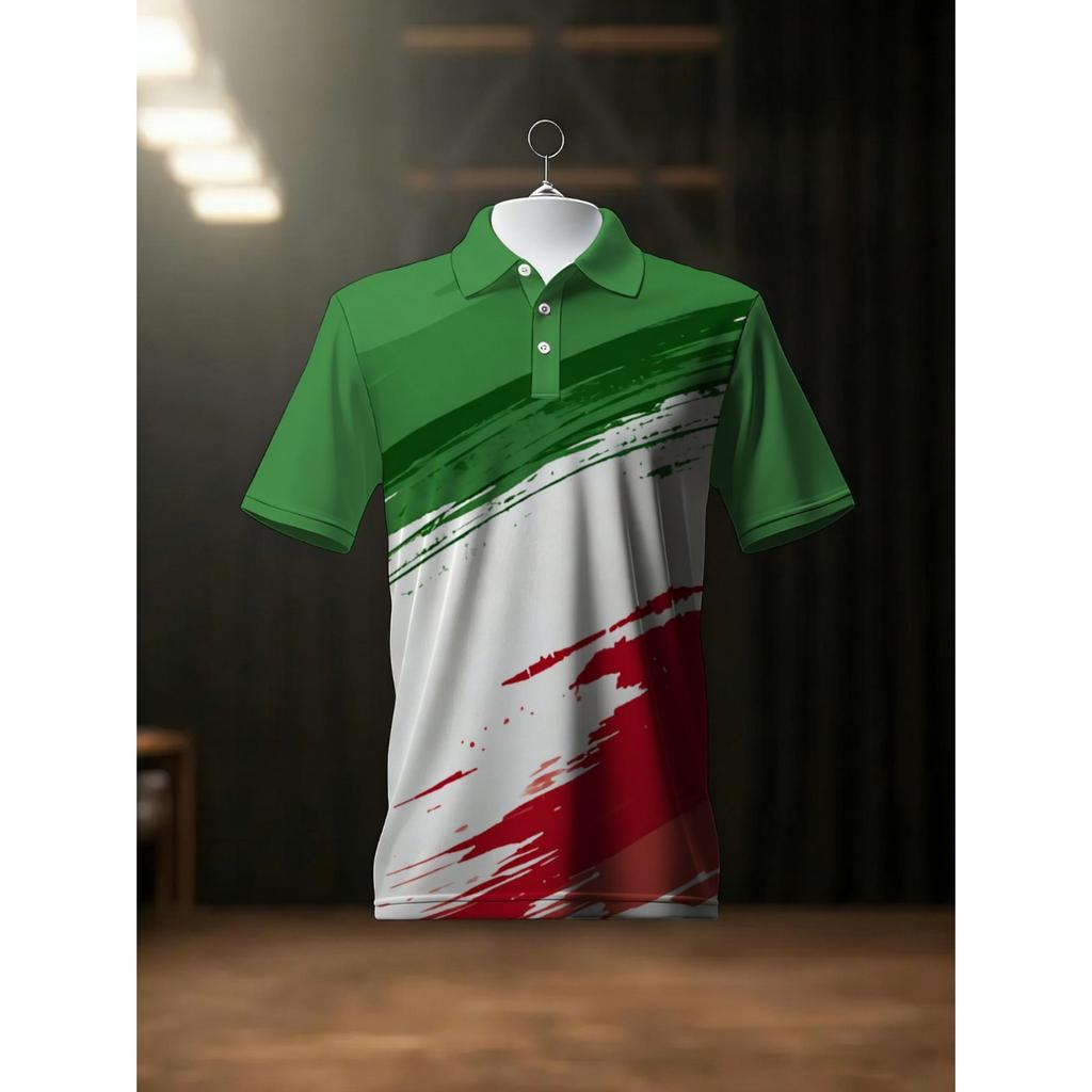2026 Model Men's Polo Shirt, 3D Print, Business Style, Suitable for Polo Sports, Applicable in All Seasons.