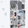 Voice-Controlled Rechargeable Air Circulator: Dual-Use Oscillating Desk & Floor Fan with Timer.