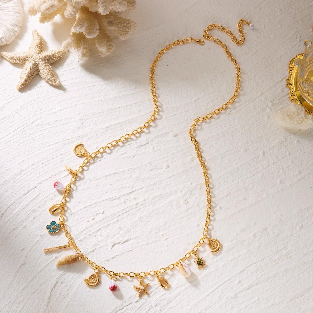 Summer Beach Shell Waist Chain for Women Gold Color Starfish Pearl Beaded Belly Chain Vacation Party Bikini Sexy Body Jewelry