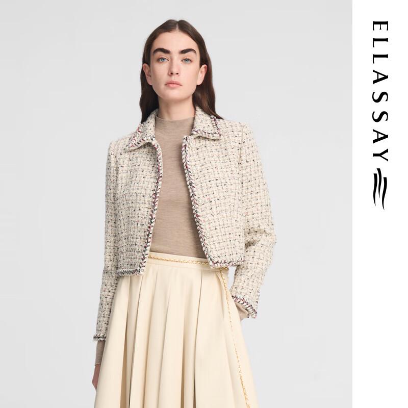 

ELLASSAY Women s Vintage Textured Short Jacket M