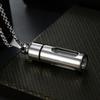 Clear Tube Perfume Bottle Necklace Diffuser Necklace Pendant Perfume Necklace Cylinde Tube for Memorial Jewelry Gift