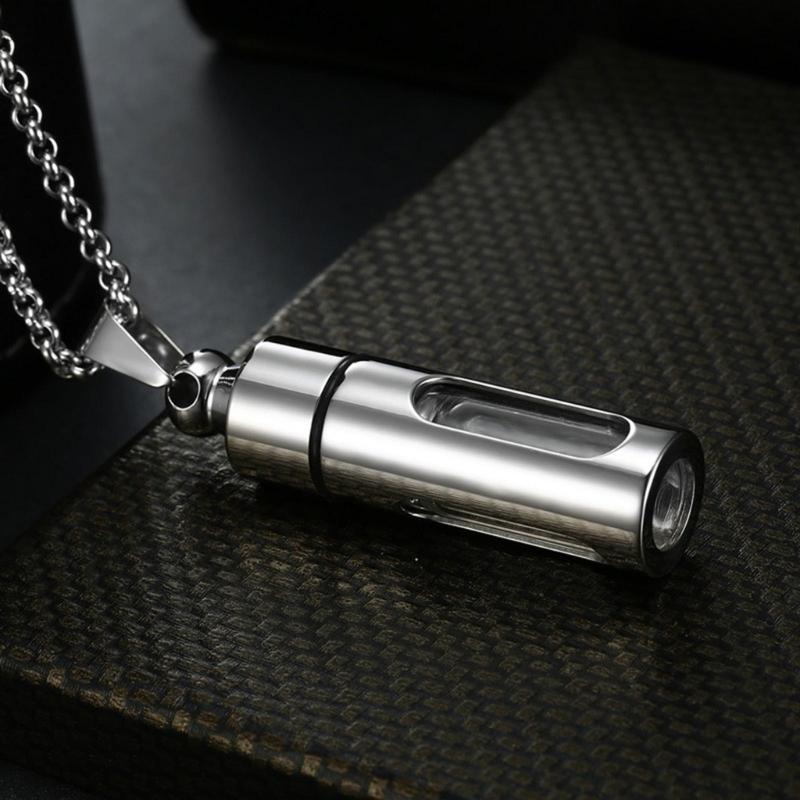 Clear Tube Perfume Bottle Necklace Diffuser Necklace Pendant Perfume Necklace Cylinde Tube for Memorial Jewelry Gift