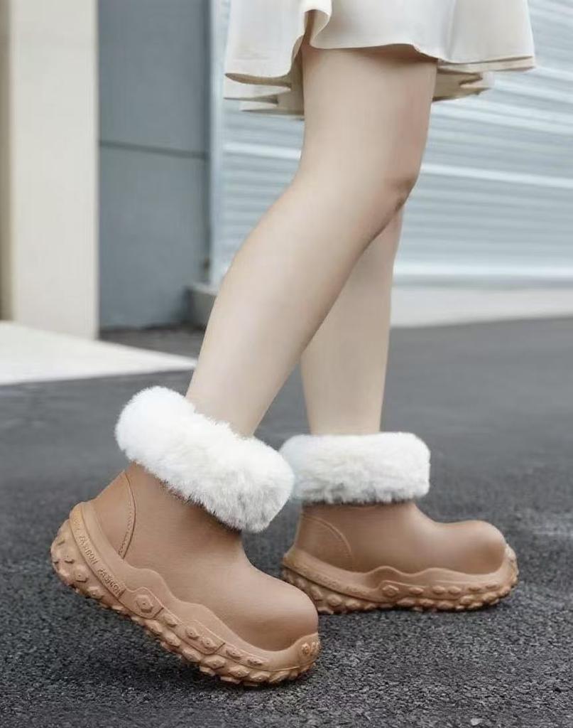 Fashion New Winter Waterproof and Warm Women's Boots Comfortable Lightweight Women's Cotton Boots Fashionable and Versatile Cotton Boots