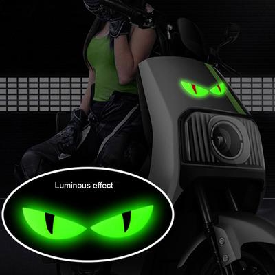Nachtlicht Teufelsauge Aufkleber Motorrad Elektroroller Modifiziert Dekorative Frontaufkleber Windschutzscheibenaufkleber