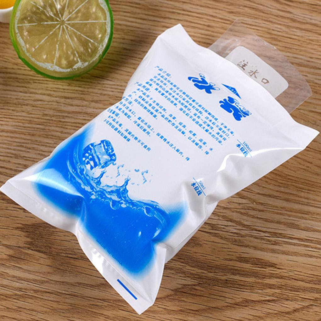 10PCS Reusable Ice Bag Water Icing Cooler Bag Pain Cold Compress Drinks Refrigerate Food Keep Fresh Gel Dry Ice Pack