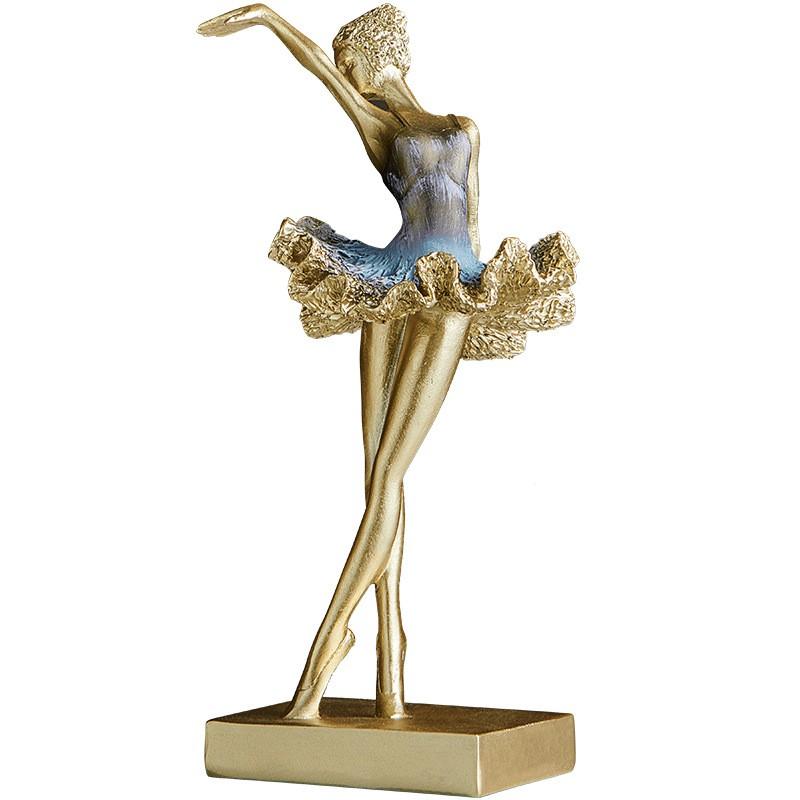 Ballet Dancer Figurine Decorative Resin Ornament Modern Minimalist Home Office Desk Decoration Gift Women
