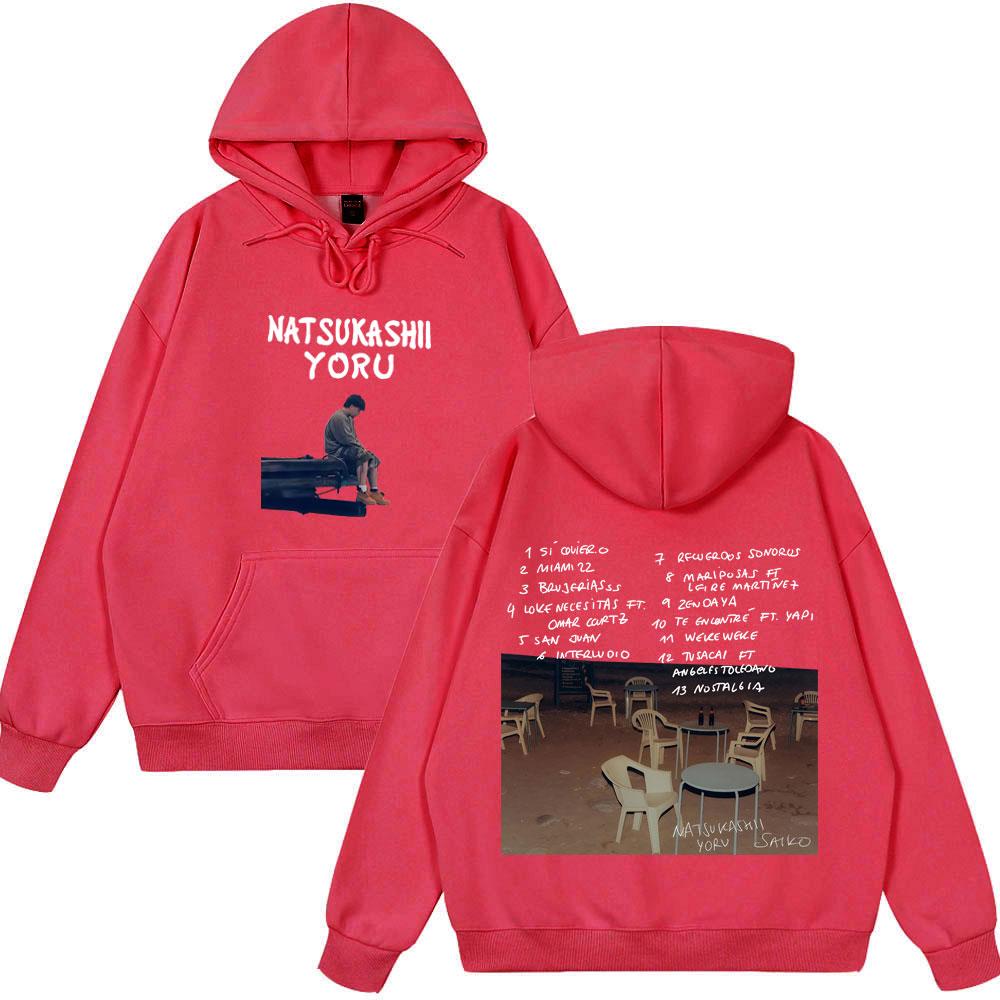 Rapper SAIKO Natsukashii Yoru 2025 New Album Couple Hoodies Winter Harajuku Sweatshirt Men's Hip Hop Hoodie Couple Style Clothes