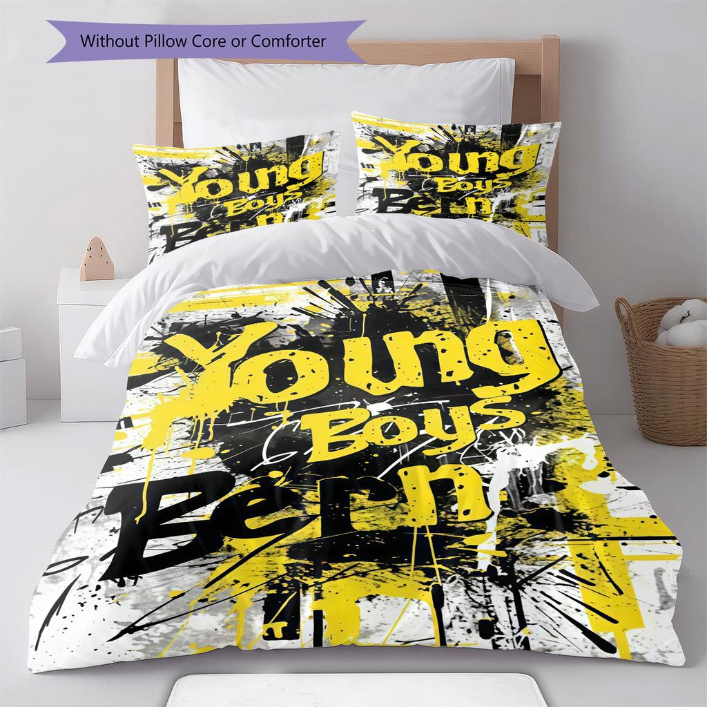 YB Bedding Quilt Set Quilt Cover Pillowcase Home Decoration Birthday Gift (1 * Duvet Cover + 2 * Pillowcase, Without Core)