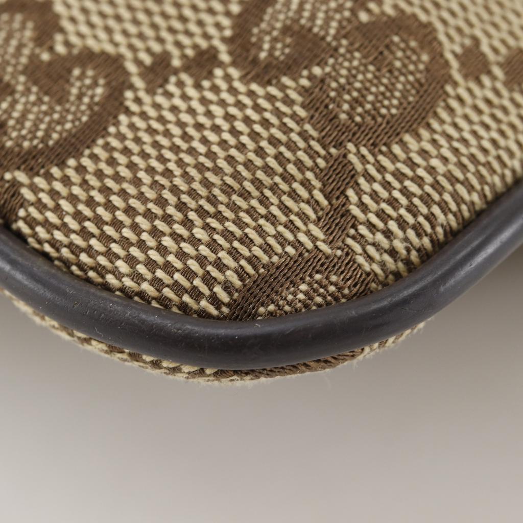 GUCCI Sherry line Shoulder Bag 146309 Brown GG canvas unisex Used