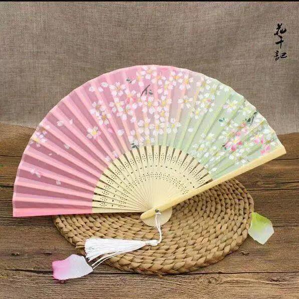 Ancient Style Folding Fan, Chinese Style Folding Fan with Smooth Opening and Closing, Retro Summer Classical Hanfu Cheongsam Small Folding Fan