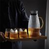 Large-capacity 1500ml Vertical Striped High Borosilicate Glass Cold Kettle Fruit Lemon Water Bottle Beverage Juice Drink Jug