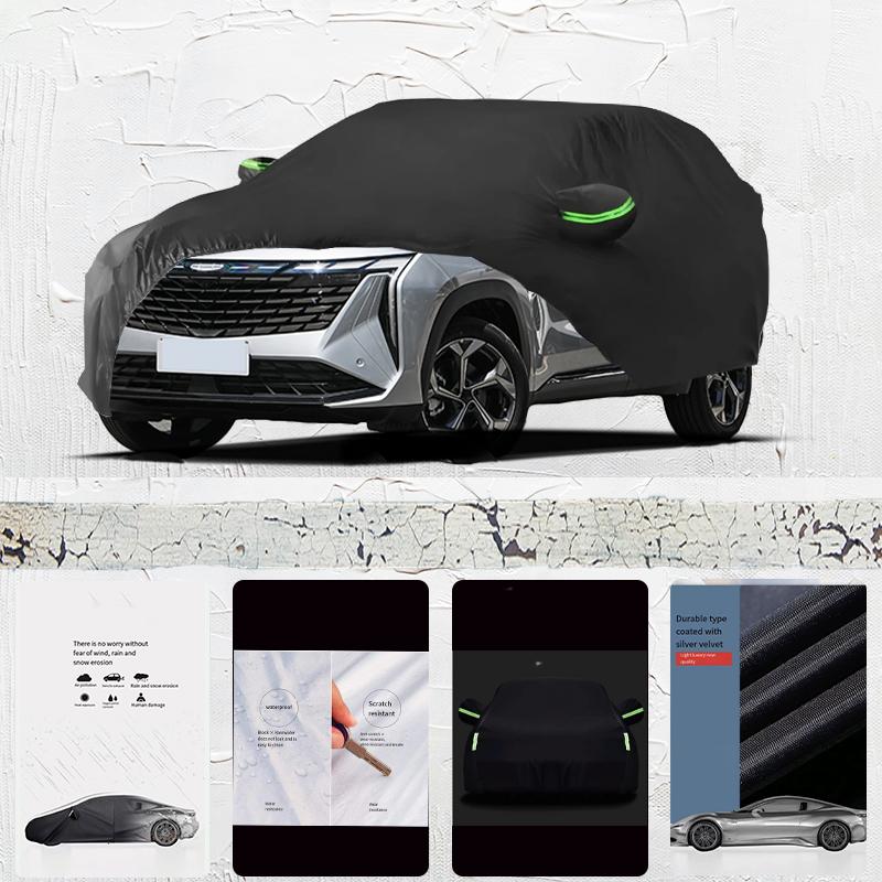 For Geely Atalas L Fit Outdoor Protection Full Car Covers Snow Cover Sunshade Waterproof Dustproof Exterior Car Cover Black