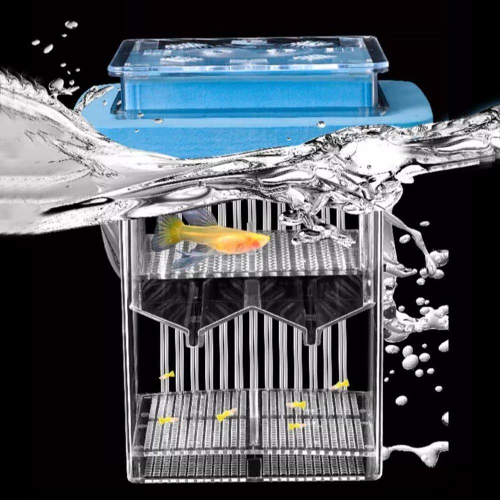 Transparent Fish Breeder Box Clear Frame Floating Hatching Box Aquarium Hatchery Accessory