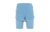 Nike Women'ss Logo Print Zip-Up Shorts Blue DQ5936-424