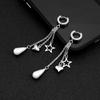 Stainless Steel Earrings Jewelry Love Star Tassel Pearl Earrings Ear Clips for Women Titanium Steel Water Drop Pearl Ear Clips