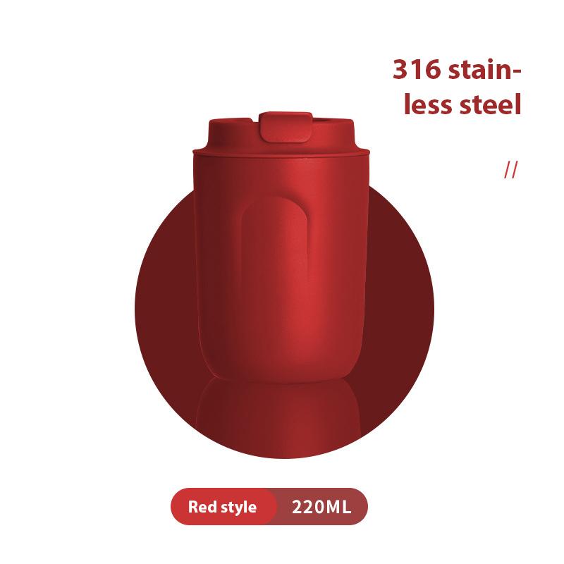 220 ml Nerezový mini šálek na kávu Láhev na vodu Netěsná autovakuová baňka cestovní izolovaná láhev termohrnek