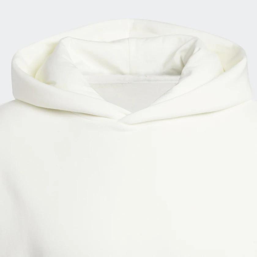 Adidas Solid Color Loose Hoodie Men Tops White IC2438