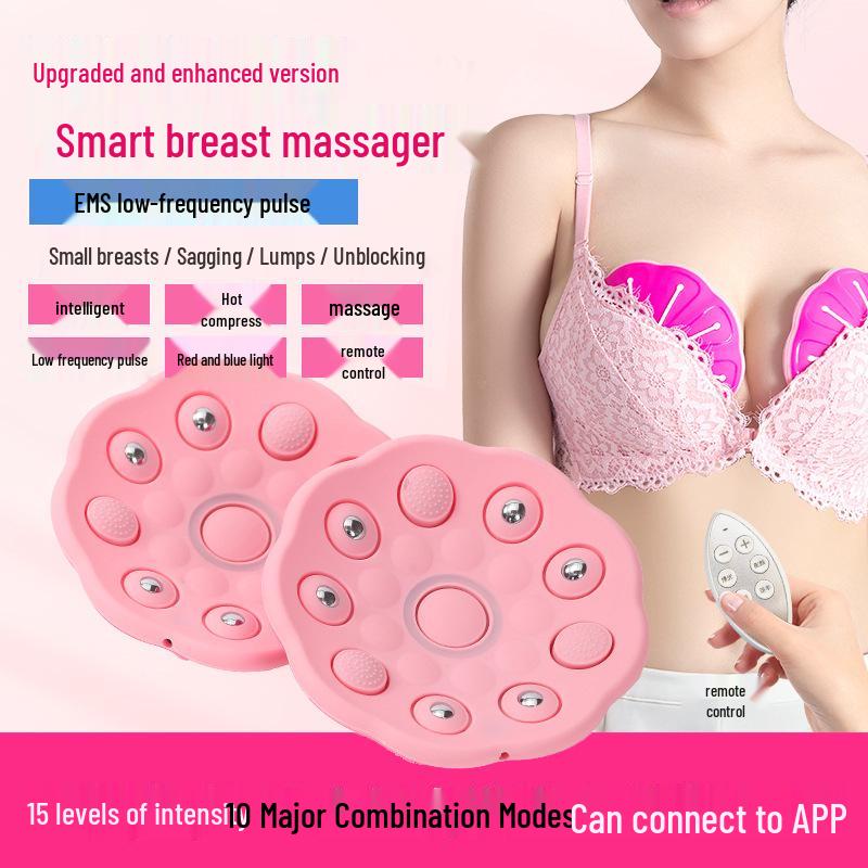 Rechargeable Electric Breast Massager with Remote Control and Heating Function Electric