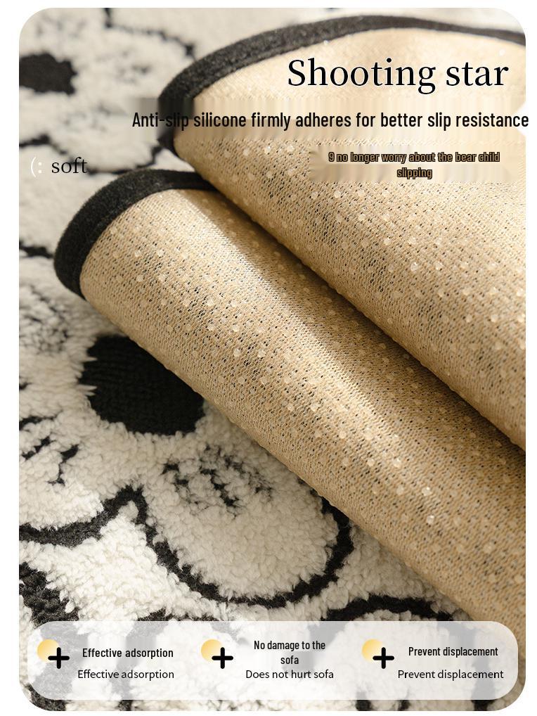 Shu Cotton Velvet Floral Jacquard Non-Slip Sofa Cushion, Thick Cream Style Cover for Autumn/Winter 2025