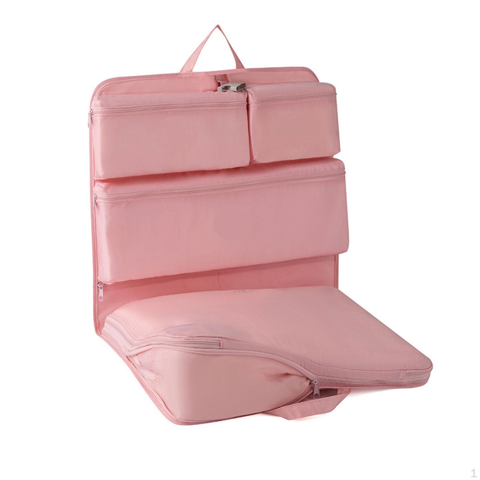 

Hanging Packing Cubes Carry on Luggage Space Saving 6 in 1 Garment Bags Suitcase Organizer, рожевий