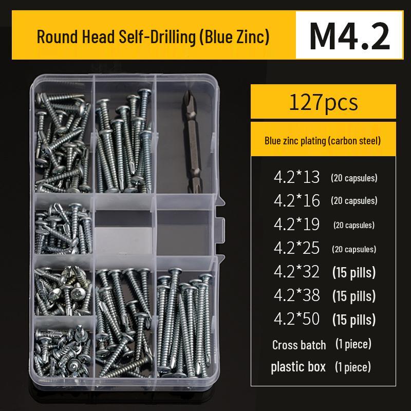 Stainless Steel 304 Phillips Round Head Self-Drilling & Tapping Screws, M3.9/M4.8/M5.5 Swallowtail Bolts