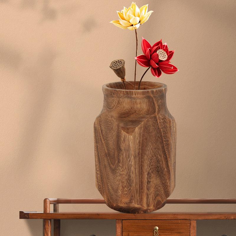 

1 шт. модный домашний декор, настольное украшение, деревянный горшок, ваза для цветов, цветочная композиция в стиле ретро
