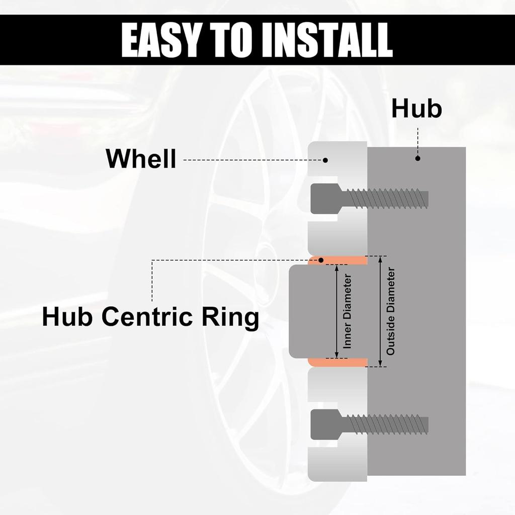 X AUTOHAUX 4pcs OD 83.1mm To ID 66.1mm Aluminium Alloy Car Hub Centric Rings Wheel Bore Center Spacer