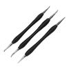 3Pcs Leather Craft Modeling Tools Different Sizes Shapes Strong Stainless Steel DIY Leather Press Rub Tool for Household