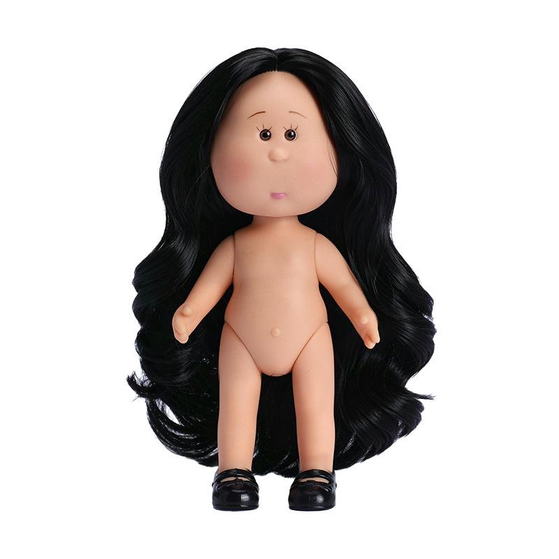 1 Pezzo Corpo Articolato Action Figure Bambina Giocattolo Capelli Ricci 14cm Occhi a Fagiolo Bambola in Vinile Pelle Scura Vestire Mia Patata Bambole Regalo per Bambini