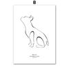 Abstract Line Cute Pet Dog Cat Personalized Name Date Nordic Posters And Prints Wall Art Canvas Painting Home Decor Pictures