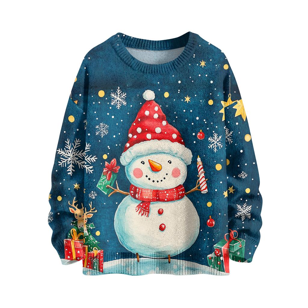 Christmas Day Sweatshirts For Children Boys And Girls Knit Sweater Cute Shirt Fall Crewneck Pullover Tops