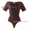 European & American Seamless Square Neck Tummy Control Bodysuit Shapewear