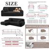 Modern Velvet Plush 1 Piece High Stretch Sofa Slipcover Furniture Protector Non Slip Elastic Bottom for Kid Pets Scratch Gray