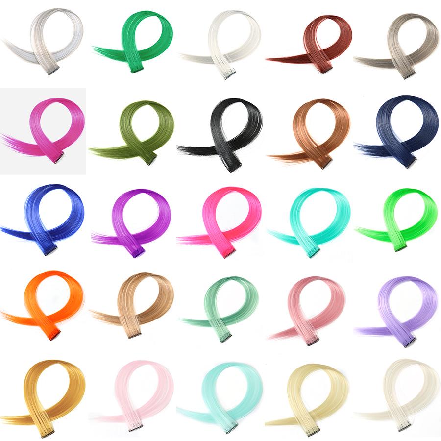 Colorful Invisible Clip-In Hair Extension: High-Temperature Silk for Highlighted Straight Hair