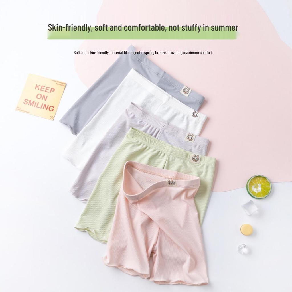 Girls' Summer Safety Shorts - Lightweight, Protective, Skin-Friendly Underwear for Children