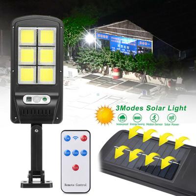 Außen LED COB Solar Straßenleuchte Fernbedienung Infrarot Bewegungssensor Wandlampe Wetterfest