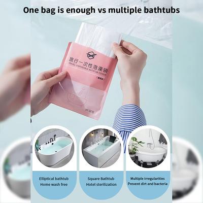 10PCS Disposable Bathtub Cover Portable Bathtub Liner Oversized Salon Home Travel Hotel Cleaning Anti Dirt Protective Film