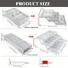 Expandable 2-Tier Drawer Organizer Multi-Compartment Storage Box with Dividers for Kitchen Makeup Office Bathroom Space-Saving