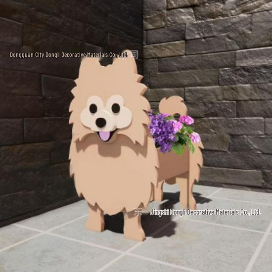 Garden Art Dog and Cat Flower Pot Set