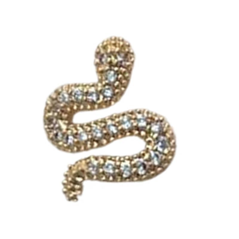 Snake Nails Art Charms Snake Nails Rhinestones Nails Charms Snake Shape Nails Art Decoration Nails Jewelry Accessories