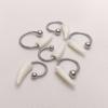 Fashionable Punk Fangs Lip Rings Resin Horseshoe Barbell Fashion Lip Clip Suitable for Statement at Parties and Event